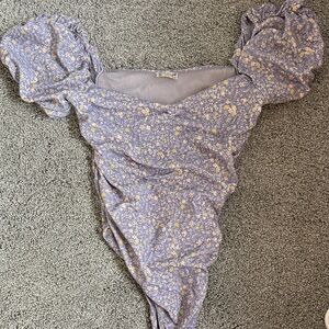 Free People Floral Puff Sleeve Dress